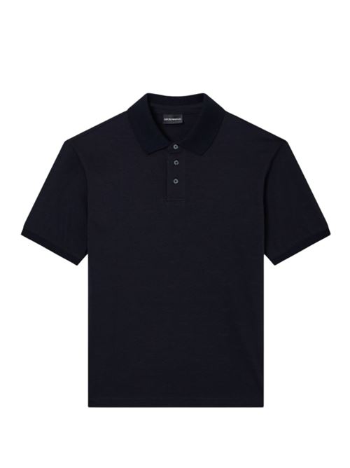 Polo shirt in all-over micro eagle jacquard jersey Emporio Armani | EM004912 AF10762.FB469